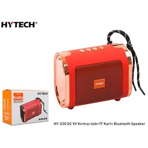 Hytech HY-S30 Kırmızı Usb+TF Kart DC 5V Bluetooth Speaker Hoparlör