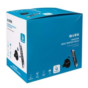 S-link SL-AT18 PRM Universal Ayarlanabilir (Logosuz) Siyah Mıknatıslı Araç Telefon Tutucu