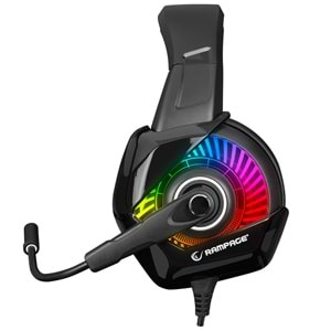 Rampage RM-K66 TYPHOON Siyah USB 7.1 Version RGB Ledli Gaming Oyuncu Mikrofonlu Kulaklık