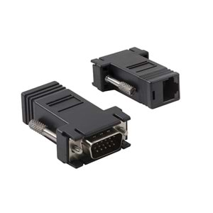 S-link SL-15RJ45 VGA 15M TO RJ45 Çevirici Adaptör Vidalı