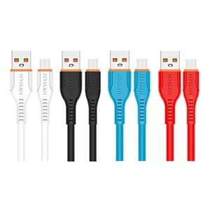 Hytech HY-X260 2.4A Micro Usb 20li Kutu 6*Beyaz 6*Siyah 4*Kırmızı 4*Mavi Şarj Kablosu