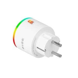 S-link SL-03 16A Akım Korumalı Akıllı Priz RGB Işıklı 2.4 G Wifi TUYA Destekli