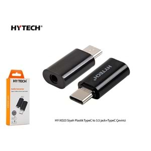 Hytech HY-XO23 Siyah TypeC to 3.5 jack+TypeC Plastik Çevirici