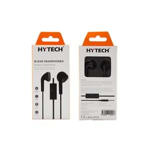 Hytech HY-XK03 Mobil Telefon Uyumlu Kulak içi Siyah Mikrofonlu Kulaklık