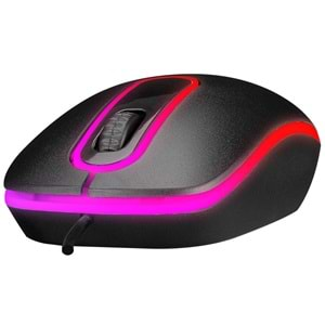 Everest SM-166 Usb Siyah Işıklı Optik Mouse