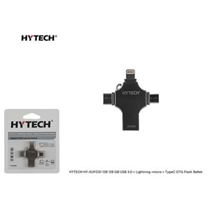 HYTECH HY-XUFO31-128 128 GB USB 3.0 + Lightning +micro + TypeC OTG Flash Bellek