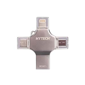 HYTECH HY-XUFO31-128 128 GB USB 3.0 + Lightning +micro + TypeC OTG Flash Bellek