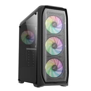 Zalman N5 MF 4 Adet RGB Fanlı Siyah Mesh Metal Panel Gaming Oyuncu Kasası