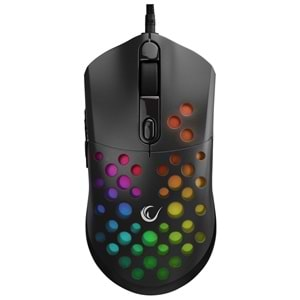 Rampage SMX-R66 ROCKET Ultra Hafif Siyah RGB Ledli 12000dpi Gaming Oyuncu Mouse