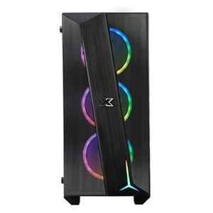 Xigmatek EN45853 CYCLOPS M 4*12cm Fanlı Tempered Camlı X-Power 650W Mesh Panel Gaming Oyuncu Kasası