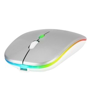 Everest SMW-710 Usb 2.4Ghz Gümüş Ledli 800/1200/1600dpi Şarjlı Kablosuz Mouse