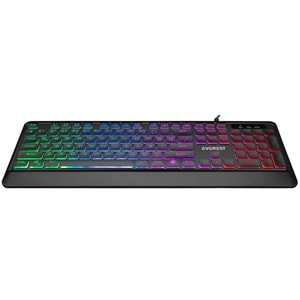 Everest KB-R59 FORZA Siyah Usb Rainbow Backlight klavye