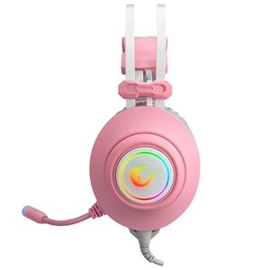 Rampage RM-K1 PULSAR Pembe Usb 7.1 Surround+Titreşim RGB Işık Efektli Gaming Oyuncu Mikrofonlu Kulaklık