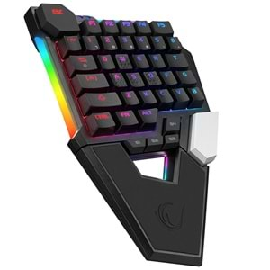 Rampage KB-277 OMNI Siyah Örgülü Type C RGB 6 Farklı Aydınlatma Modu Q Mini Gaming Oyuncu Klavyesi