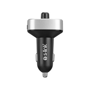 S-link SL-BT401 RGB Bluetooth V5.0 Led Ekran Tf Kart 64G(Max) Çift USB QC3.0+5V/2.4A Hızlı Şarjlı Fm Transmitter