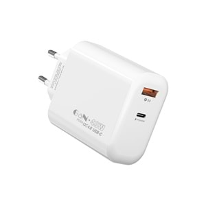 S-link SL-EC68 45W GAN PD 30W / QC 18W Type Type USB-C +USB A Hızlı Beyaz EV/NOTEBOOK Şarj Adaptör