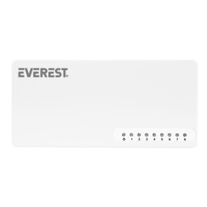 Everest EVERLINK ESF208 8 Port 10/100Mbps RTL8309 Chipset Fast Ethernet Masaüstü Switch Hub