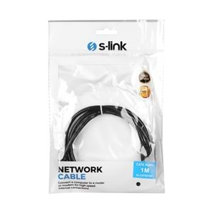 S-link SL-CAT601BK 1m Siyah CAT6 Kablo