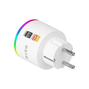 S-link SL-03 16A Akım Korumalı Akıllı Priz RGB Işıklı 2.4 G WIFIBT TUYA Destekli