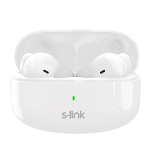 S-link EARDOPES SL-TWS08 Beyaz 4 Mikrofonlu Enc Dual Mıc. TWS 50/500mah BT Mikrofonlu Kulaklık