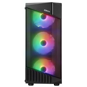 Zeiron MONTREAL 4*120MM RGB Fanlı Mesh Panel Mid-Tower Gaming Oyuncu Kasası