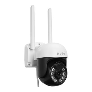 S-link SL-PTZ01 Siyah/Beyaz 3MP Lens 2.8mm Hareket algılamalı Smart PTZ Dome TF Kart Dual Band Wifi IP Kamera Tuya