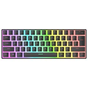 Rampage RADIANT K11 Siyah Type-C Bağlantılı RGB Puding Tuşlu Gaming Oyuncu Klavye US Layout English Red Switch