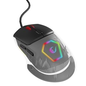 Rampage Hyalo M1 Siyah Değiştirilebilir 3 Kapaklı RGB 12000 DPI Gaming Oyuncu Mouse