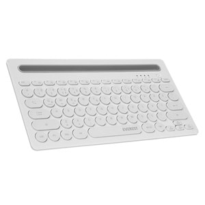 Everest KB-BT84 Beyaz/Gri Bluetooth Ultra İnce+Şarjlı Q Mac/Win/Android/Ios Uyumlu Kablosuz klavye