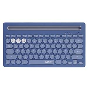 Everest KB-BT84 Mavi/Gri Bluetooth Ultra İnce+Şarjlı Q Mac/Win/Android/Ios Uyumlu Kablosuz klavye