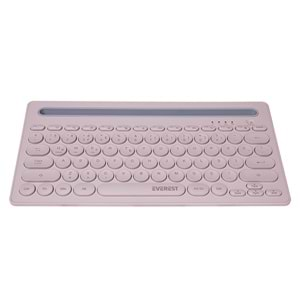 Everest KB-BT84 Pembe/Gri Bluetooth Ultra İnce+Şarjlı Q Mac/Win/Android/Ios Uyumlu Kablosuz klavye