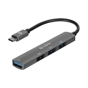 S-link SW-U324 3*USB2.0, 1*USB3.0 Type-C Metal USB Hub