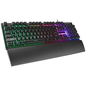 Rampage KM-RX7 FORTUNA Gökkuşağı Aydınlatmalı USB Gaming Combo US Layout English 6400 dpi Mouse