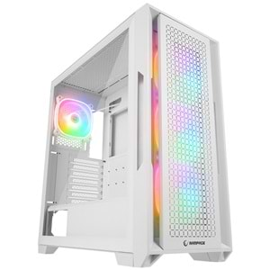 Rampage RADIANT V1 WHITE 2* USB3.0 Temperli Camlı 4*ARGB Fan+Hub E-ATX Exclusive Gaming Oyuncu Kasası