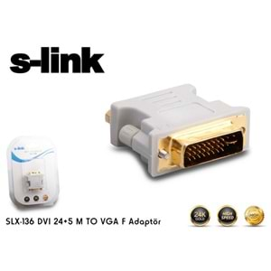 S-link SLX-136 DVI 24+5 M TO VGA F Adaptör