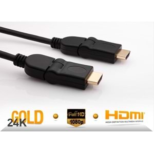 S-link SLX-318 HDMI M/M 5m Altın Uçlu 24K + L Kon. 1.4 Ver. 3D Kablo