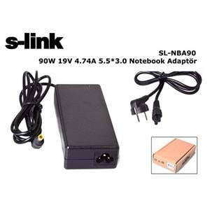 S-link SL-NBA90 90W 19V 4.74A 5.5*3.0 Samsung Notebook Standart Adaptör