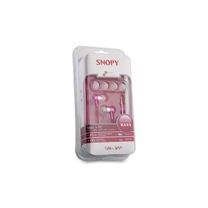 Snopy SN-322 MP3/MP4 Lüks Metal Gövde Pembe Kulak İçi Kulaklık