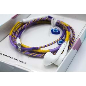 MP Hand Made Earphone 3,5 mm Jack - Purple &Yellow