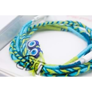 MP Hand Made Earphone 3,5 mm Jack - Green &Blue