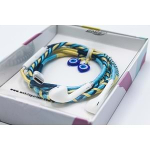 MP Hand Made Earphone TYPC - Yellow & Blue