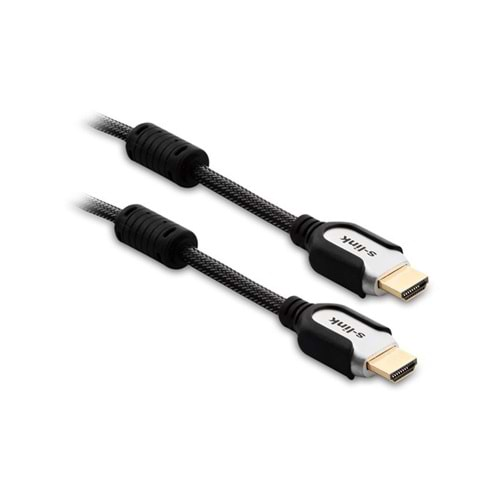 S-link SLX-M480 HDMI TO HDMI 1.8m Altın Uçlu 24K+ Metal Kon. 1.4 Ver. 3D Kablo