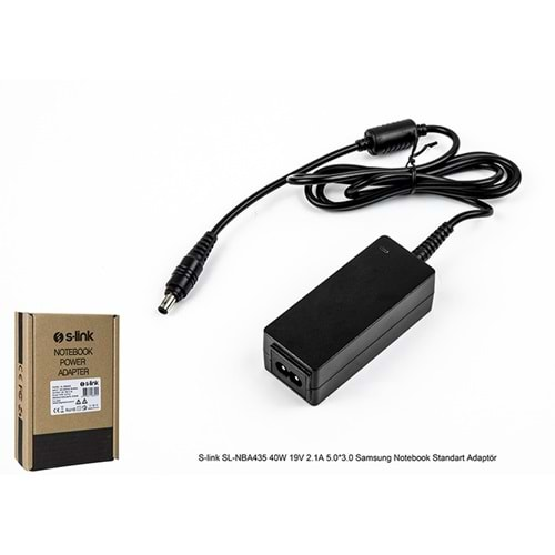 S-link SL-NBA435 40W 19V 2.1A 5.0*3.0 Samsung Notebook Standart Adaptör