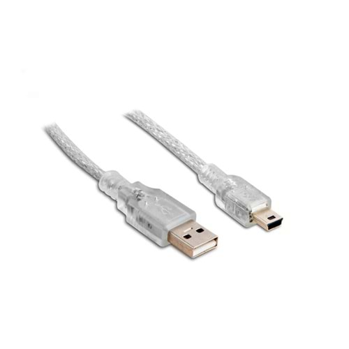 S-link SL-UK55 Usb2.0 5m Şeffaf Usb AM/Mini 5pin Kablo