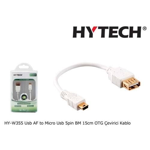 Hytech HY-W355 Usb AF to Micro Usb 5pin BM 15cm OTG Çevirici Kablo