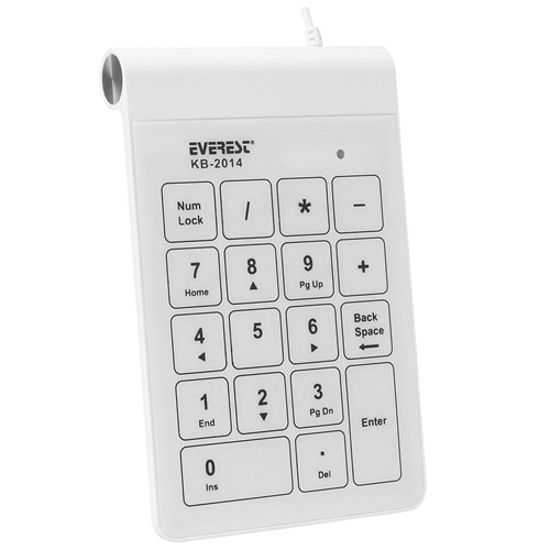 Everest KB-2014 Beyaz USB Dokunmatik Numerik Standart Klavye