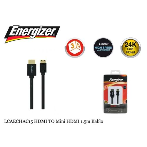 Energizer LCAECHAC15 HDMI TO Mini HDMI 1.5m Kablo