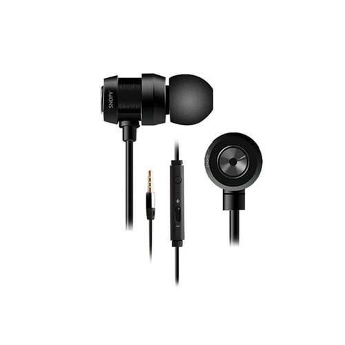 Snopy SN-J01 Mobil Telefon Uyumlu Kulak içi Siyah/Gümüş Mikrofonlu Kulaklık