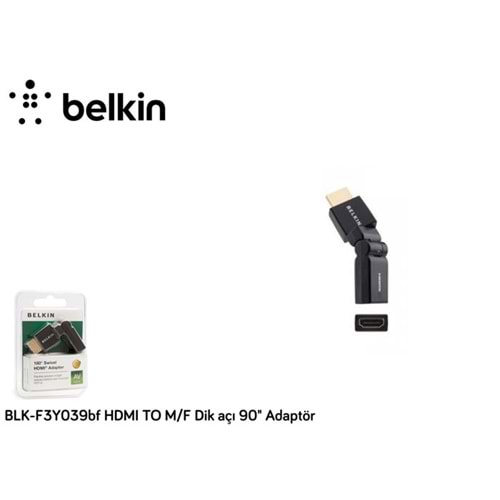 Belkin BLK-F3Y039bf HDMI TO M/F Dik açı 90 Gold Adaptör