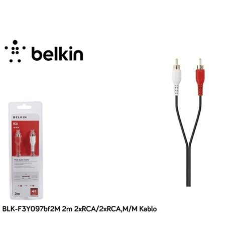 Belkin BLK-F3Y097bf2M 2m 2xRCA/2xRCA,M/M RCA Ses KAblosu